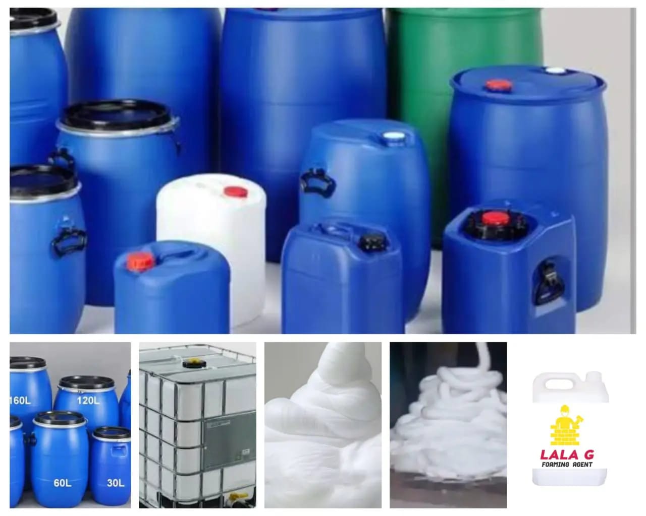 Chemical drums and Lala G foaming agent for CLC production
