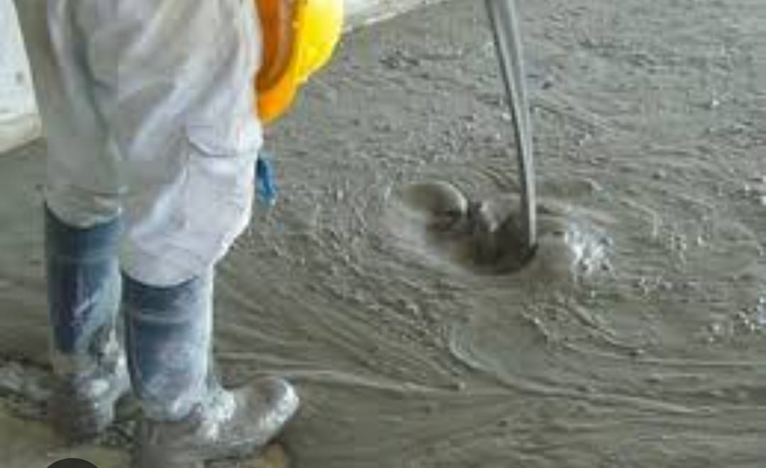 Professional foam concrete floor leveling application