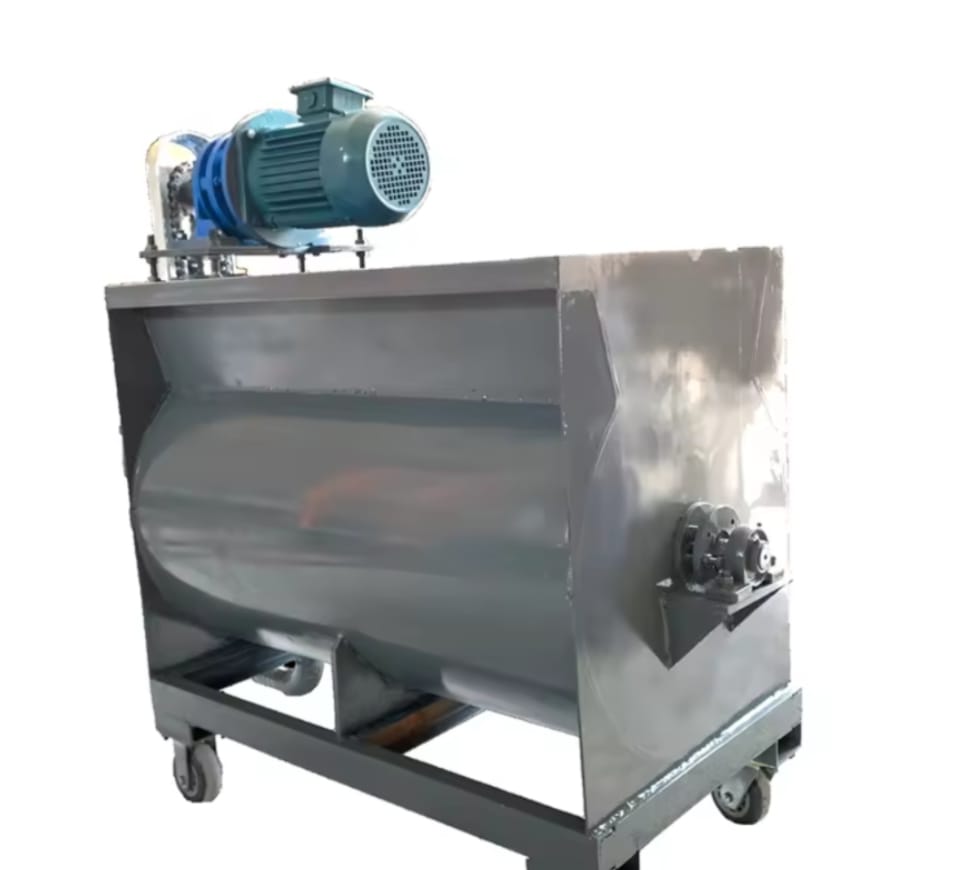 Professional CLC foam concrete mixer machine with blue motor and stainless steel chamber